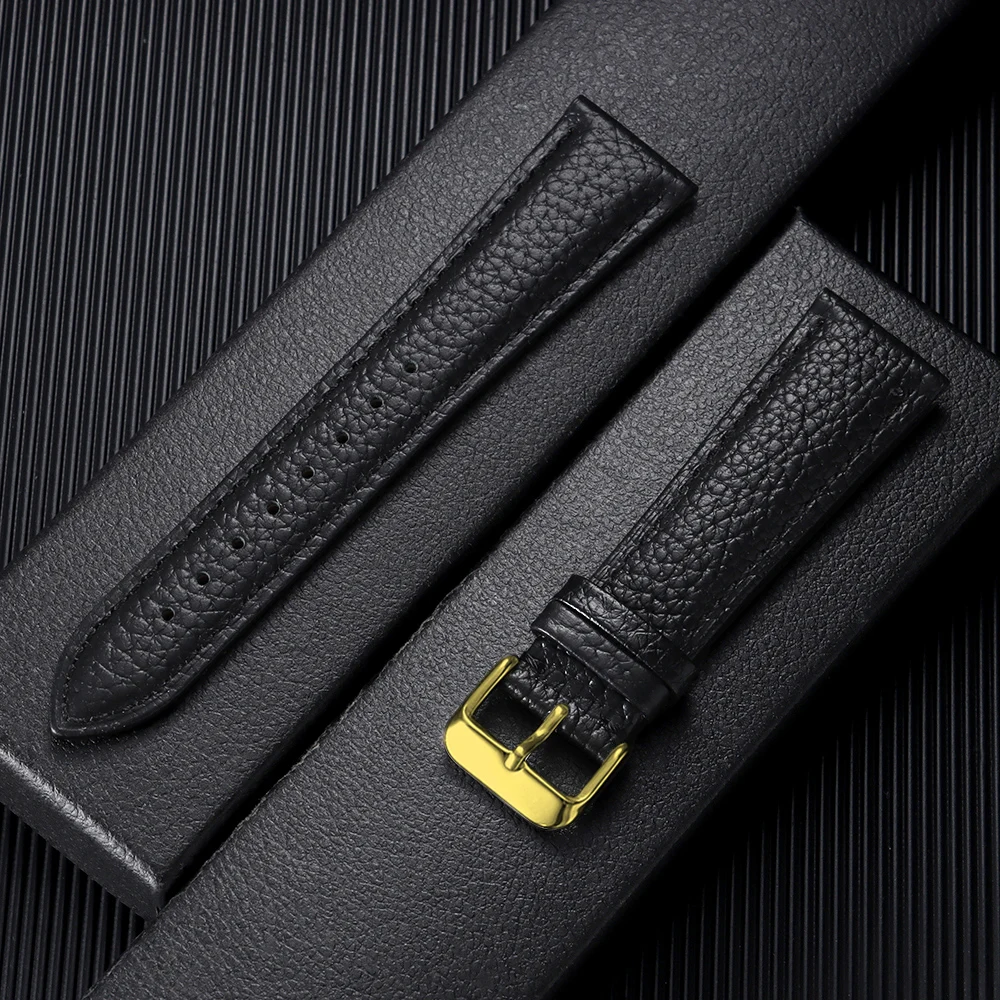 Premium Brown Leather Watch Band - Universal Business Strap