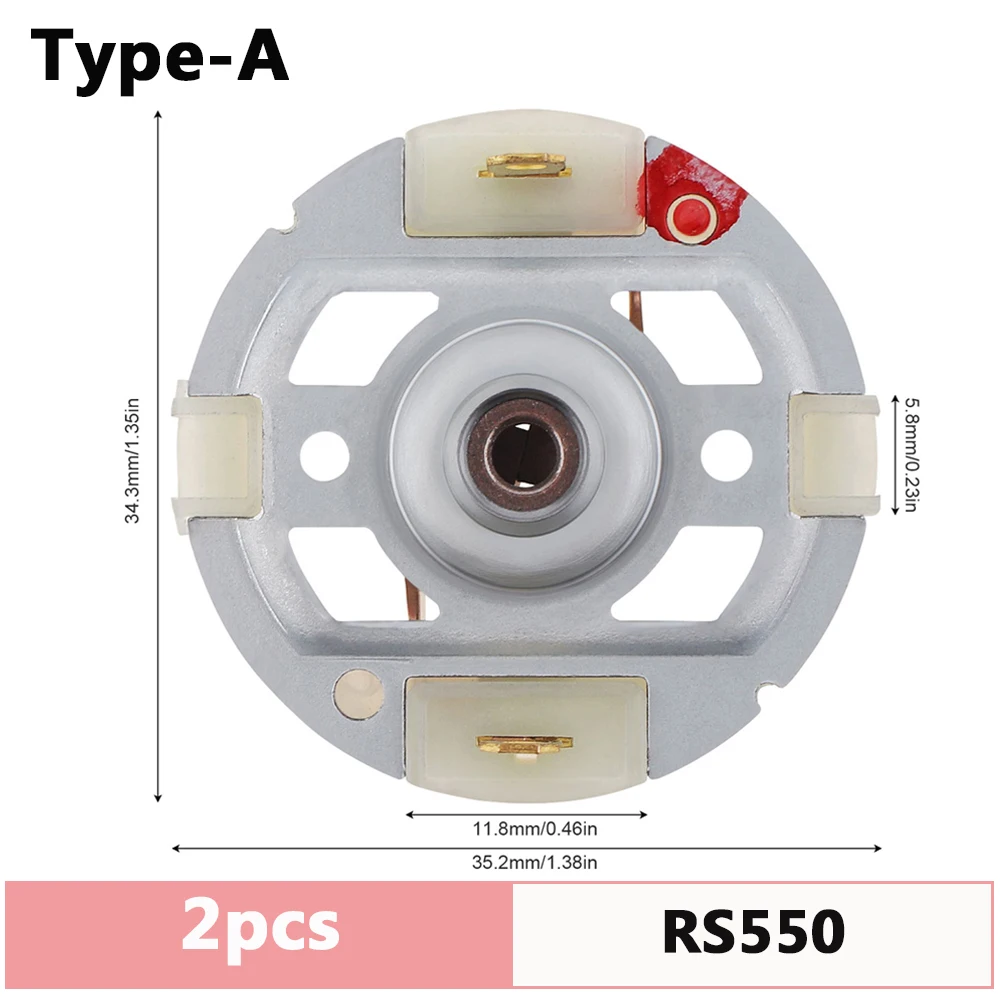 2Pcs RS550 RS380 RS775 DC 모터 카본 브러쉬 홀더 전기 드릴/구리 브러시 모터 도구와 전기 스크루 드라이버