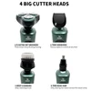 Green Smart Electric Shaver LCD Digital Display Three-head Floating Razor USB Rechargeable Washing Multi-function Beard Knife 2