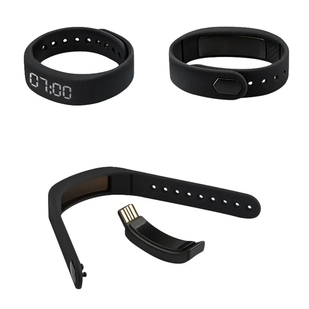 LED Digital Smart Bracelet – Vibrating Alarm, Waterproof Pedometer