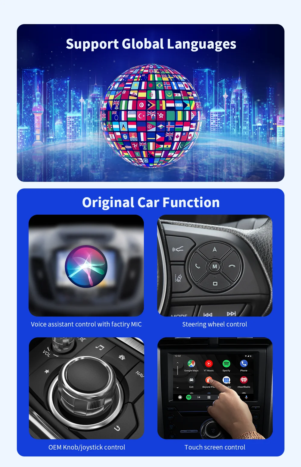 CARVIEW Carplay AI Box USB Plug and Play Car OEM Wired CarPlay to