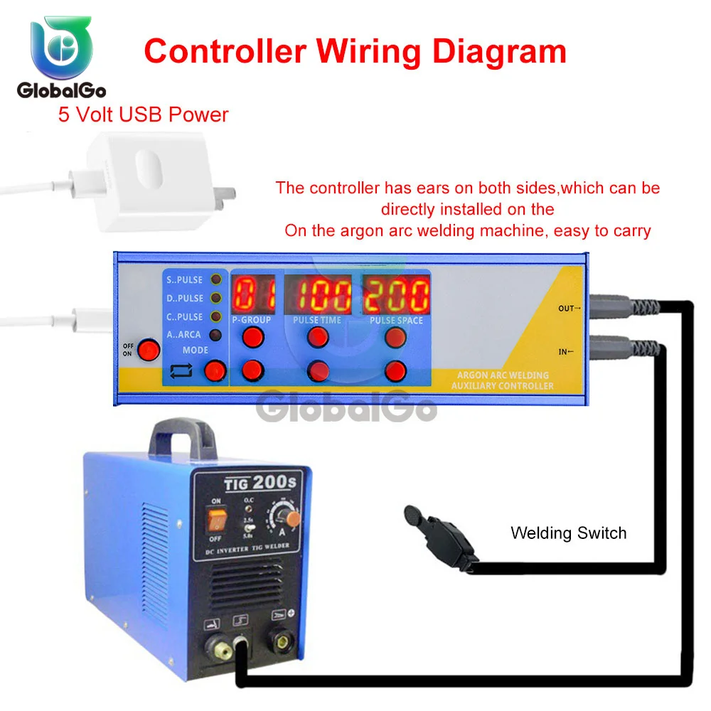 TIG Welding Modified Cold Welding Machine Controller Argon Arc Welding Pulse Controller Auxiliary Welding Tool 4 Welding Modes