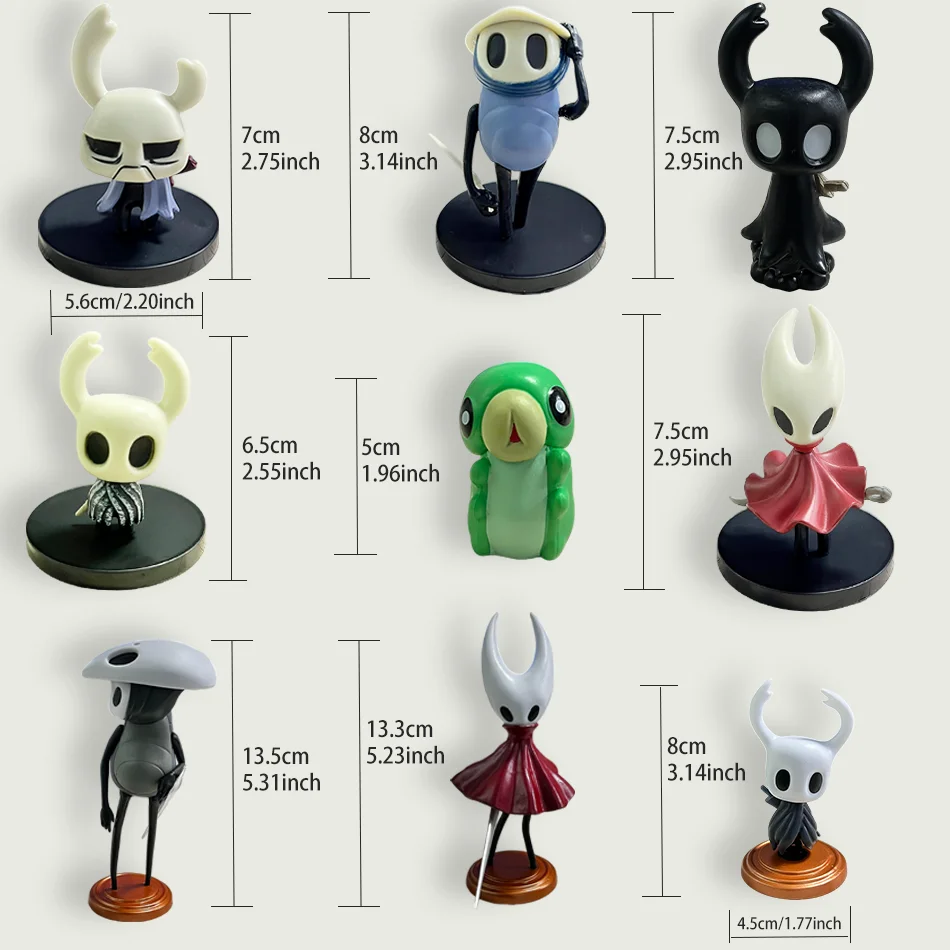 Hollow Knight Mini PVC Actionfigur Sammlermodell-Set Anime-Figur Dekoration Spielzeug Kinder Geburtstag Weihnachtsgeschenk für Gamer – Detail 3