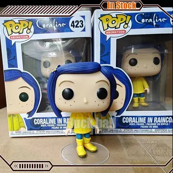 Funko Pop Coraline The Secret Door Anime Figure Caroline Action Figures 423 Caroline Big Head Doll Statue Collect Desk Decor Toy
