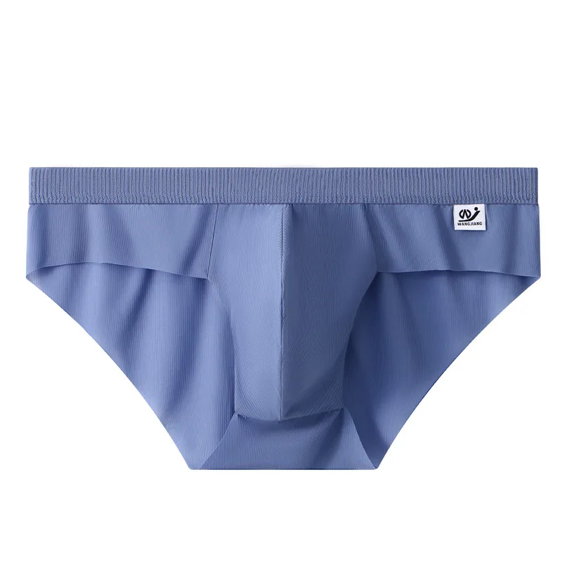 Faringoto Calzoncillos Sin Costuras Para Hombre, De Seda De Hielo, Ultra Delgados, Transpirables, Sexis, Con Bolsa Convexa En U, Calzoncillos Tipo Bóxer, Blanco, Small