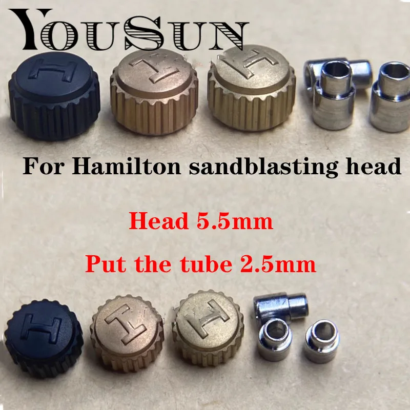 Per Hamilton Watch Head Sandblast Handle Crown Accessorio Da 5.5Mm