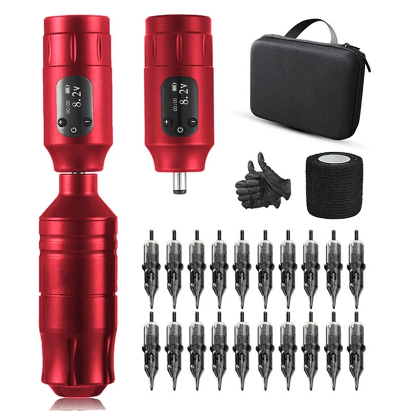 Professional Wireless Tattoo Machine Set With Needle Adjustable Speed