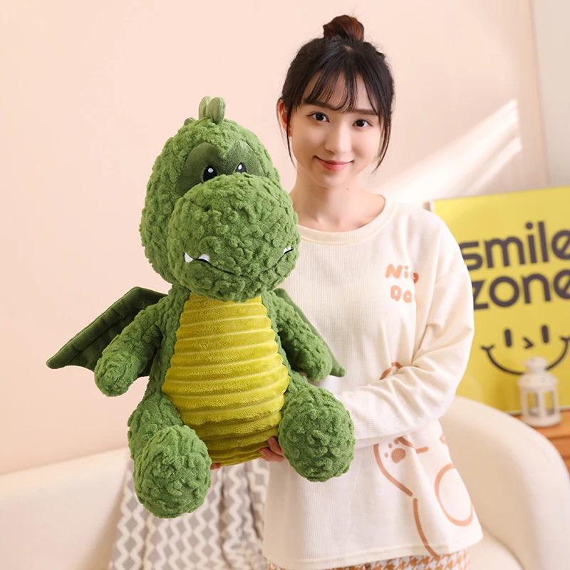 23/35/50cm Cute Green Fly Dragon Plush Toys Soft Stuffed Funny Dinosaur Cute Animal Doll Home Decor Children Boy Birthday Gift