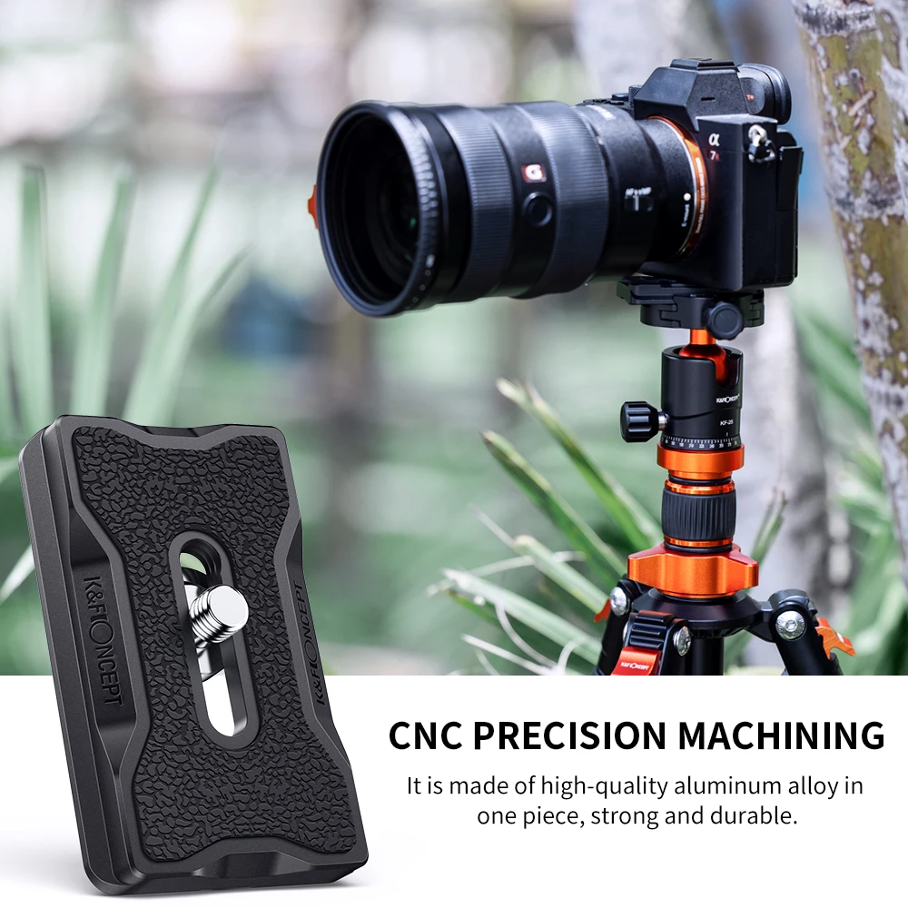 Camera Tripod Plate Camera Mount Plate Camera Base Plate K&F Concept Camera Tripod Quick Release Mounting Plate Aluminium KF-28 Series for Tripods Ball Heads Universal DSLR Camera Mount