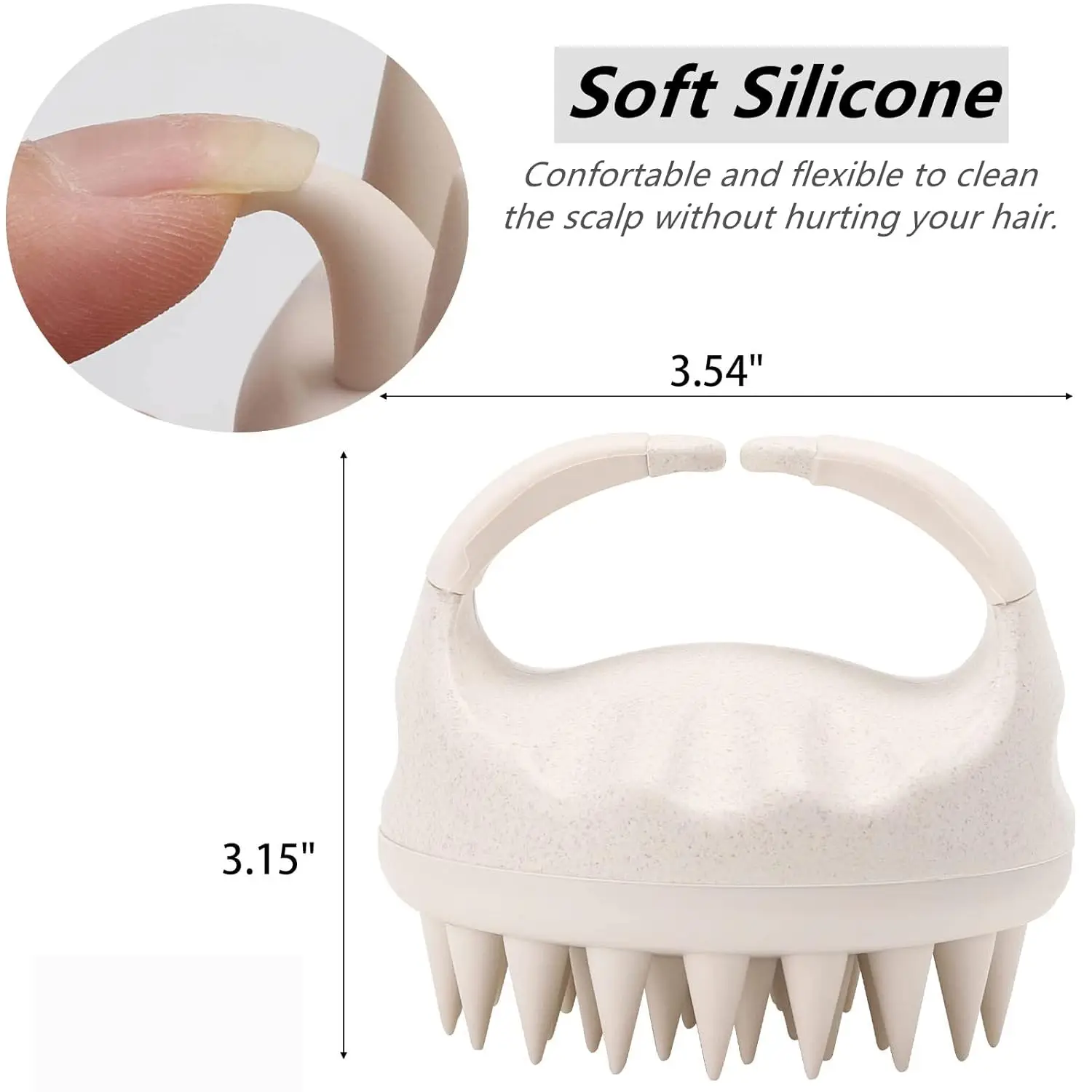 Hair Scalp Massager Shampoo Brush Hair Scrubber Washing Brush Silicone Scalp Exfoliator for Dandruff Removal
