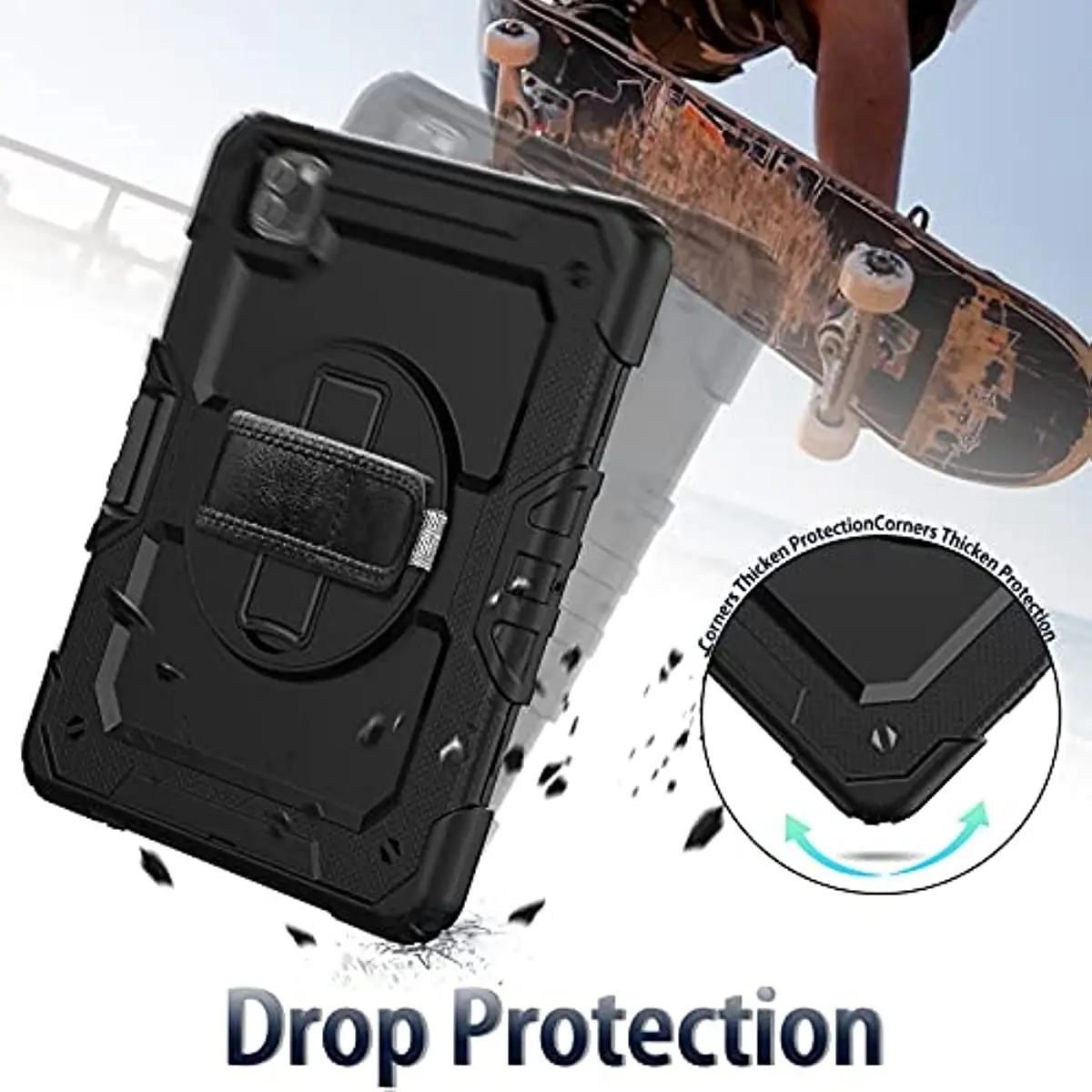Capa à Prova de Choque Kickstand para Ipad Pro Ipad Pro 11 12.9 m2 2023 2023 2023 Ipad 12.9 Pro Pet Screen Protector Alça de Ombro - Imagem 3