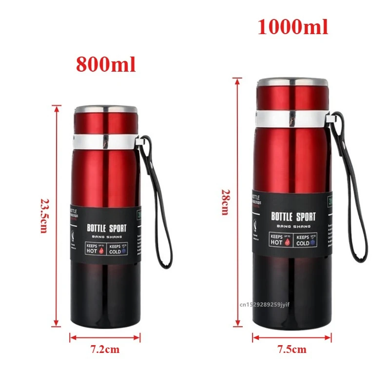 800ml/1000ml Stainless Steel Thermal Bottle 2