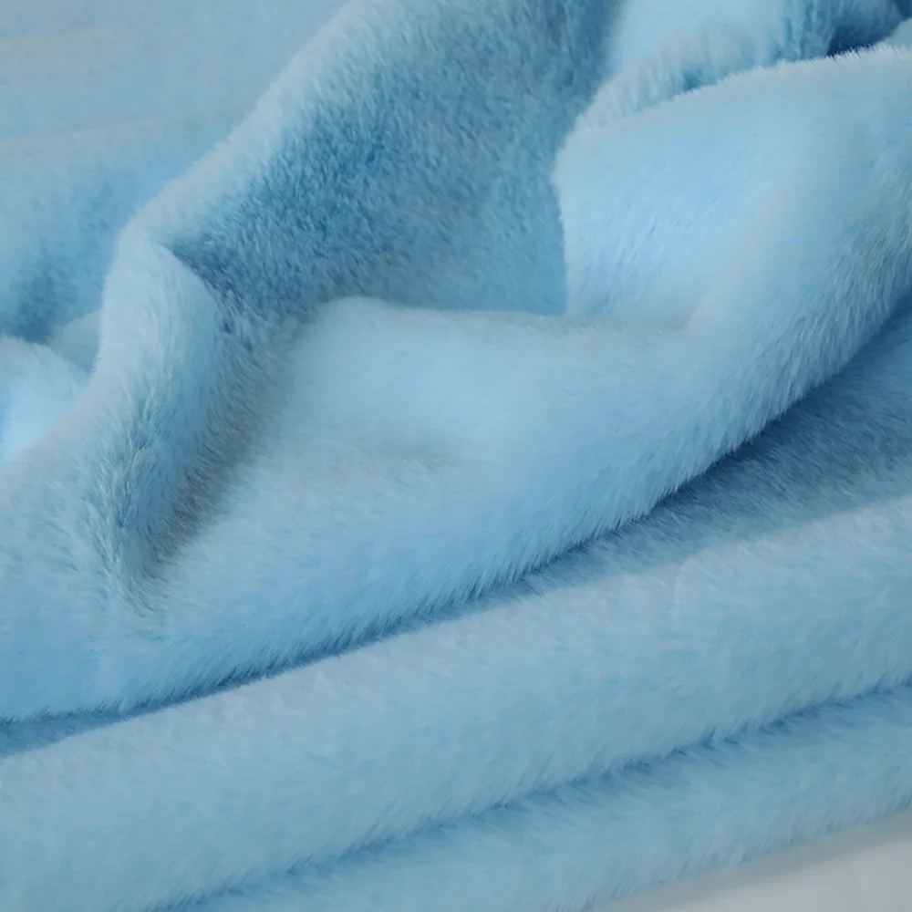 Luxurious Encrypted Thickened Faux Rabbit Fur Fabric - 50x50cm, Decorative Polyester Padding