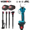 Brushless Electric Pruning Shears Pruner With 1.3-2.5m Reach Extension Pole Efficient Fruit Tree Bonsai Pruning Branche Cutter 1