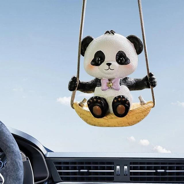 Auto Ornamente für Rückspiegel Panda Auto hängen Ornament Panda Auto  Dekoration Spiegel hängen Auto Interieur Zubehör für Auto