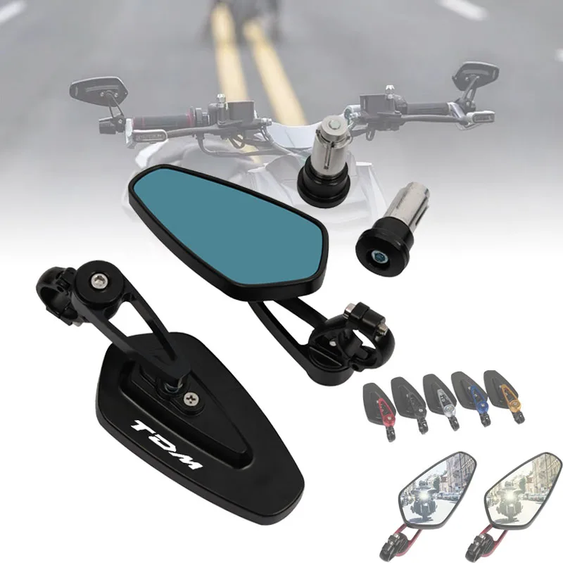 Per Yamaha Tdm 850 1991-2001 Tdm 900 2002-2013 Manopole Moto End Specchietto Retrovisore Laterale