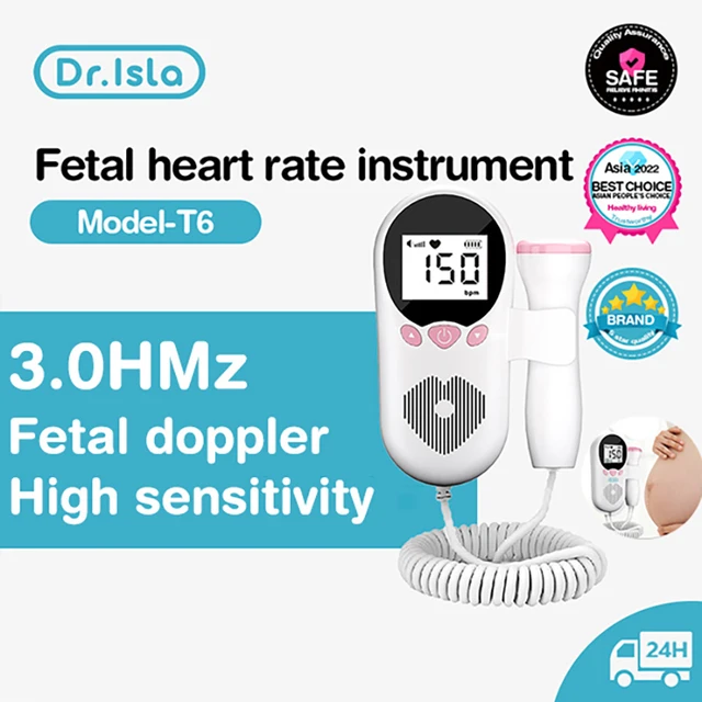 Dr.isla Doppler Fetal HeartRate Monitor for Baby Pregnancy Heartbeat  Detector LCD Backlight Pulse Meter No Radiation Stethoscope - AliExpress