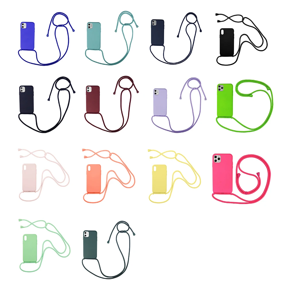 Adjustable Strap Cord Necklace Lanyard Phone Case with Rope Design