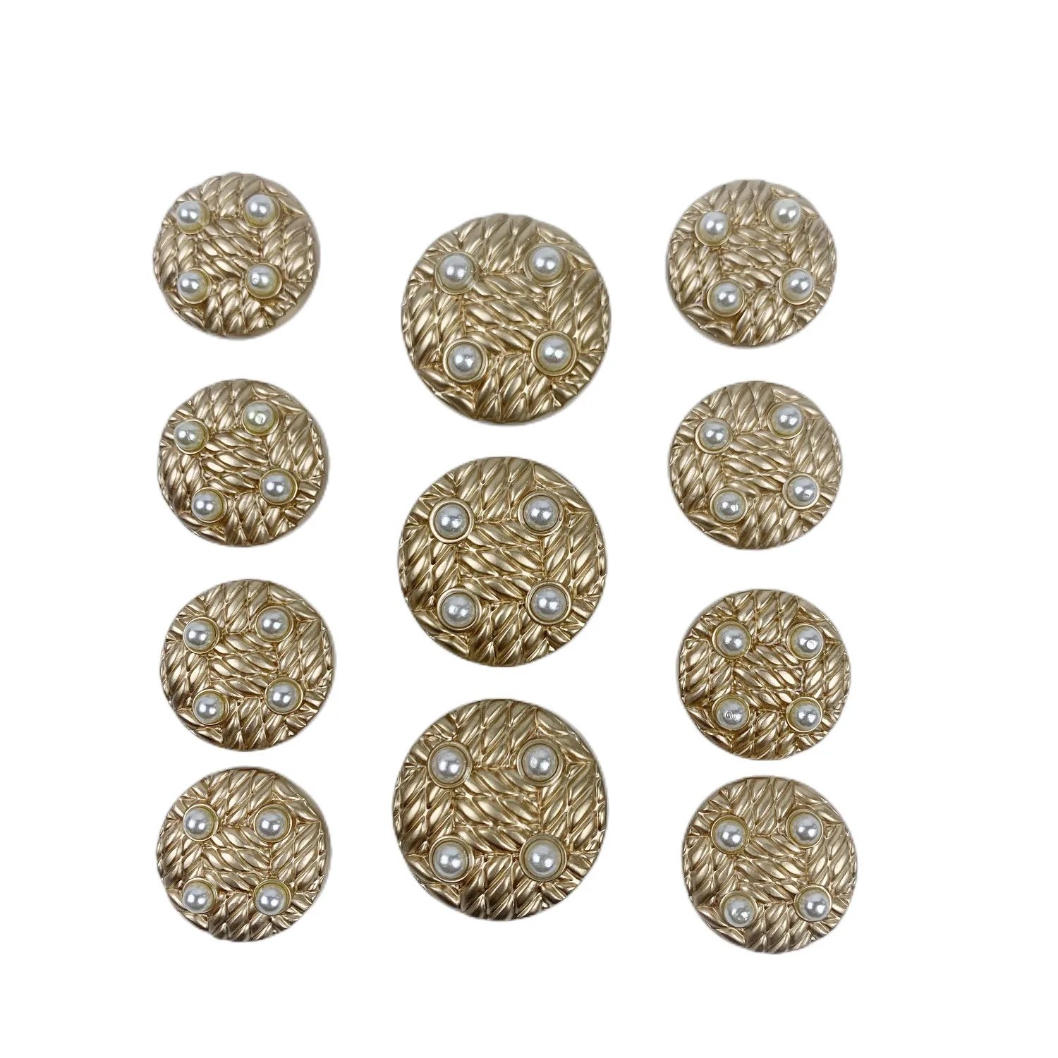 1set 11Pcs Weave With Pearl Metal Blazer Buttons For Suit Jacket Coat ...