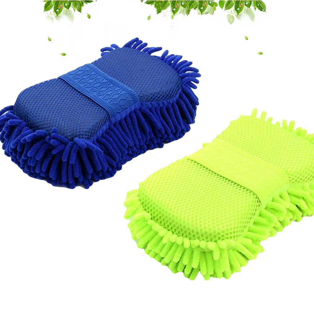 

Soft Car Wash Clean Sponge Brush Glass Cleaner Blue Wave Car Wash Washer Care Cleaning Tool Brush For Car Motor Bike A20