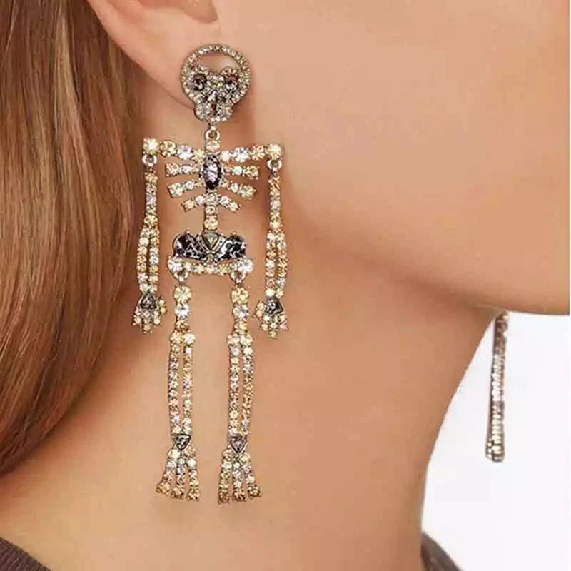 

Funny Halloween Horror Ghost Dangle Drop Earrings Women Pumpkin Jewelry Skull Skeleton Statement Pendant Earrings