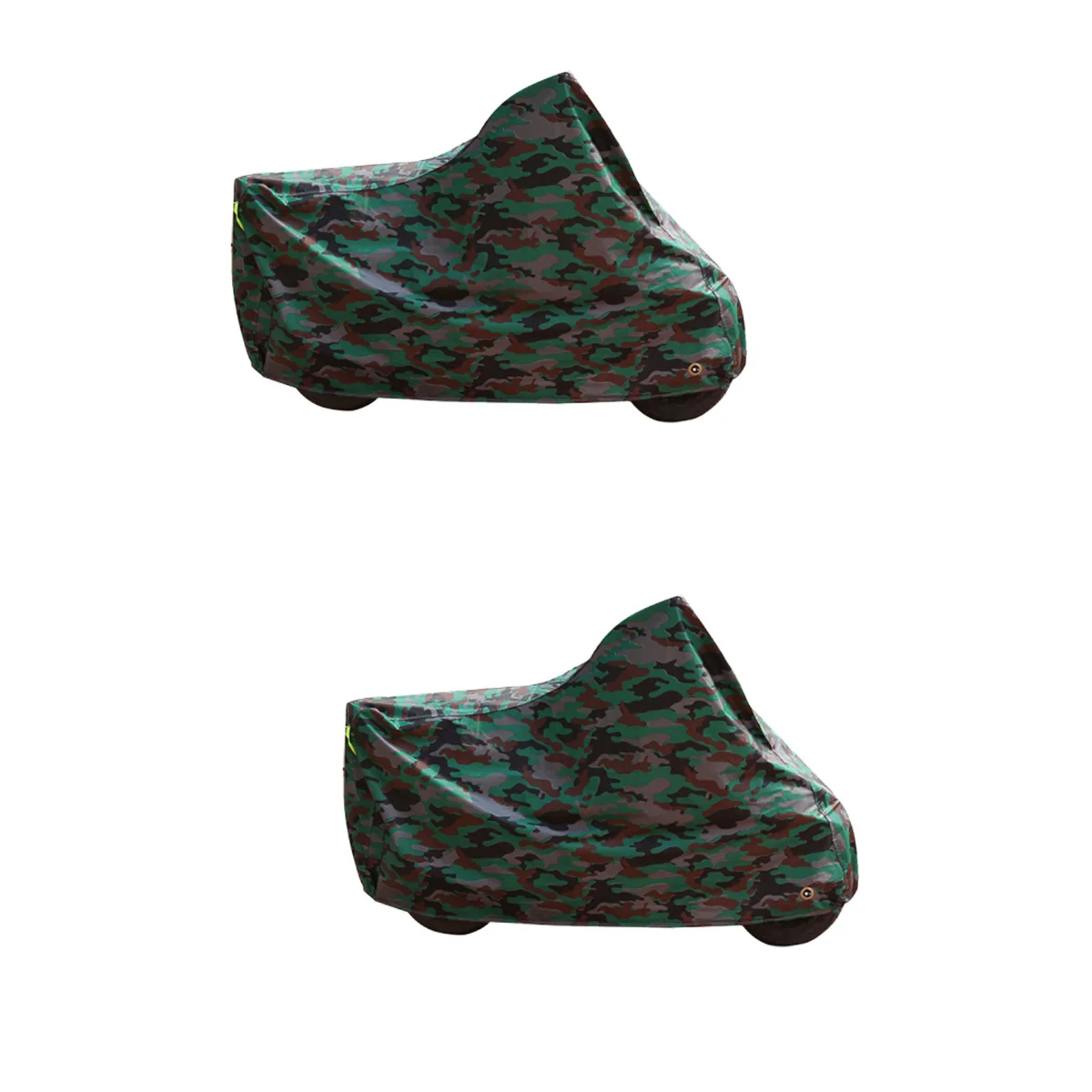 

2pcs Green Camouflage Universal Bike Cover Protective Cover Dustproof Waterproof Shelter Sun Block Cover Bike Rain Cover