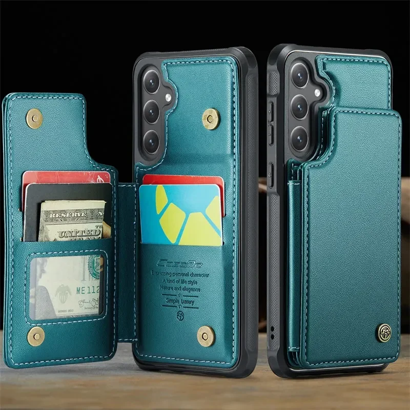Premium RFID Blocking Leather Wallet Phone Case with Card Holder