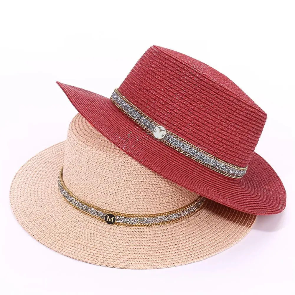New summer sun hat Adjustable Sun Hat With Wide Brim Fashionable Big Brim Sun protectionCap Beach Travel Visor Straw Hats
