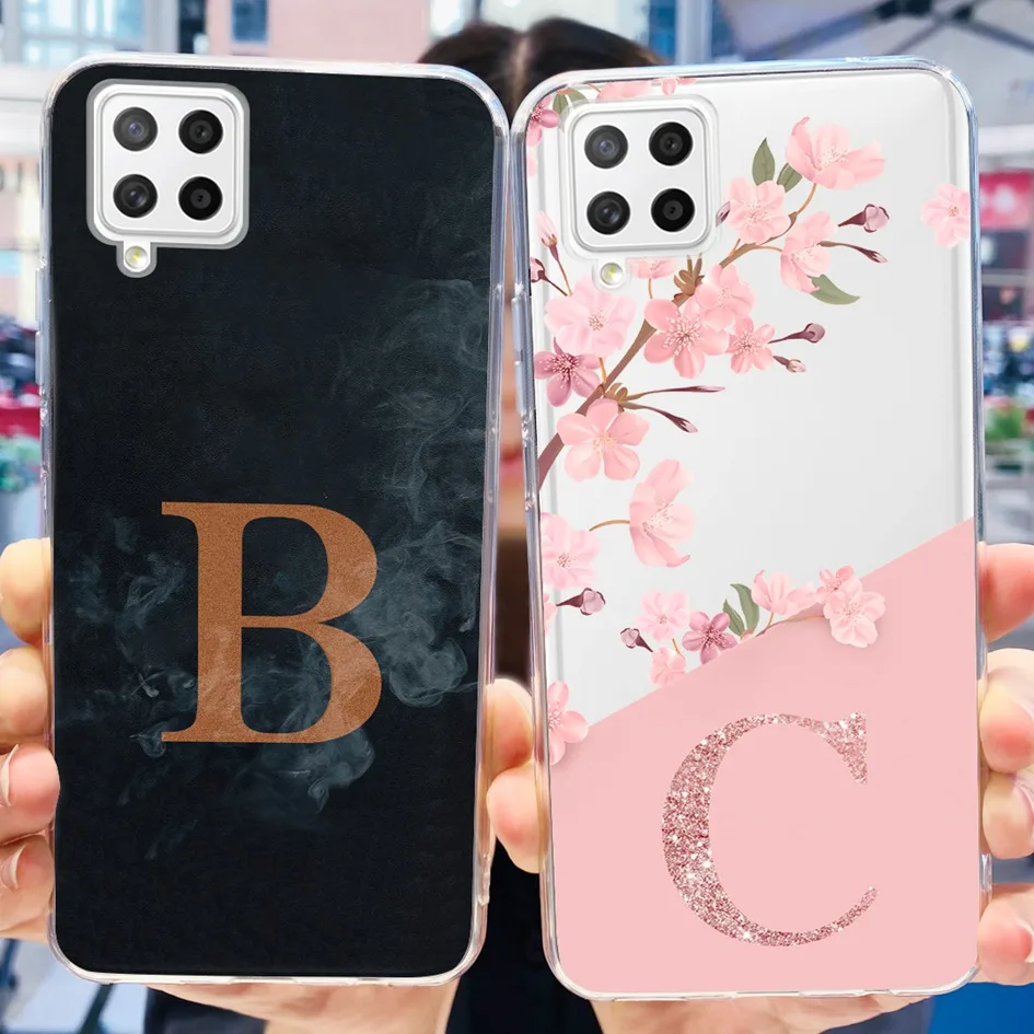 Clear Silicone Cute Letters Phone Case with Bumper