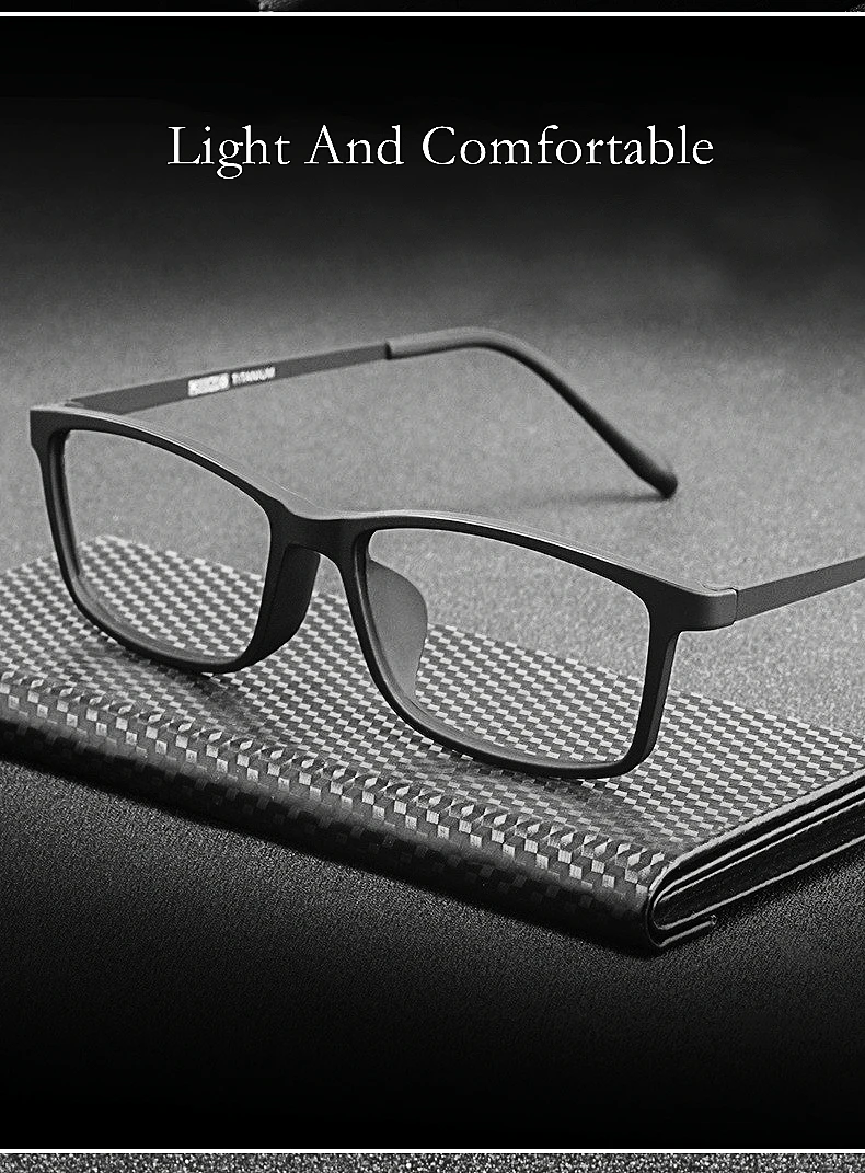 YIMARUILI Ultra-licht TR90 Platz Brillen Frauen Mode Kleine Gesicht Reinem Titan Optische Brillen Rahmen Männer HR3048 – Detail 2