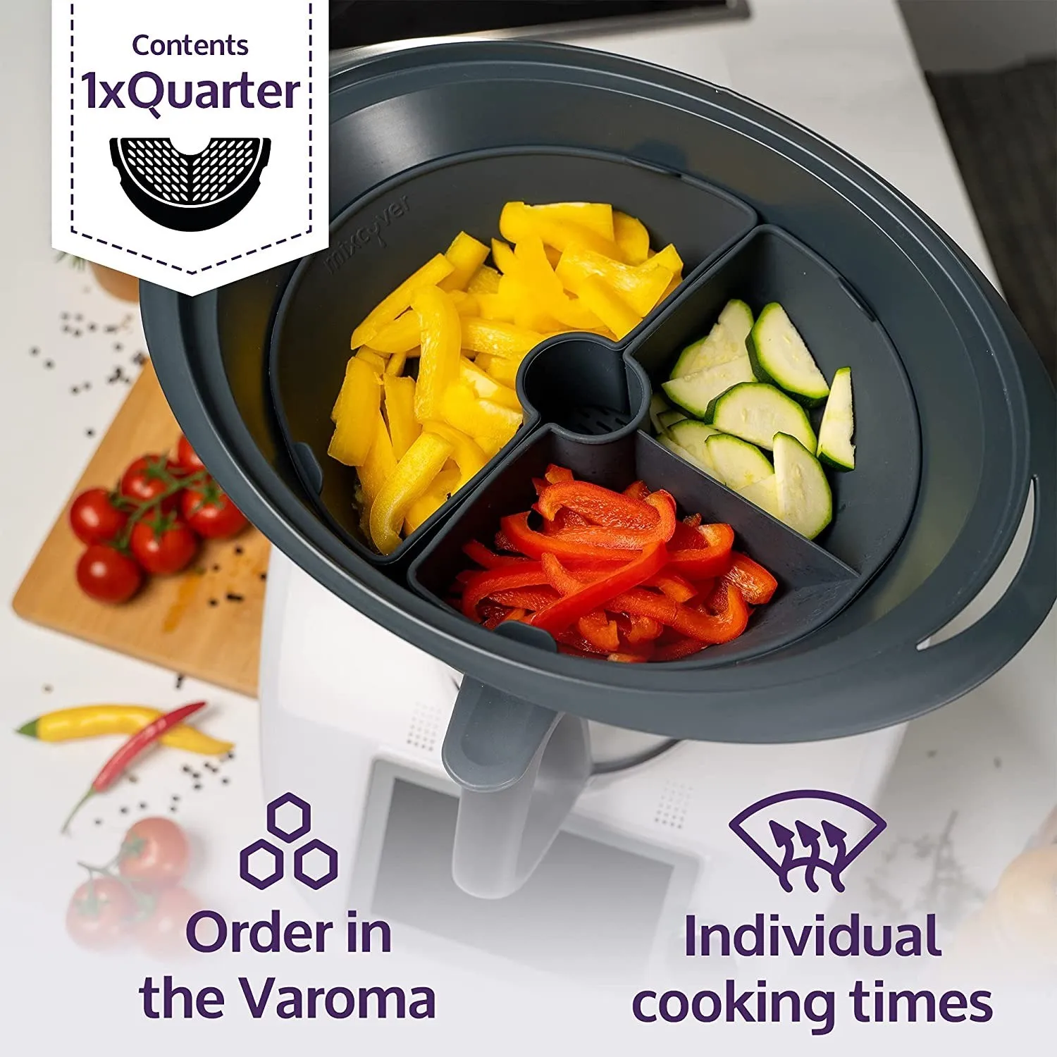 Steam Cooking Divider Silicone Steam Cooking Divider Seperator Steaming Accessory Chimney for Varoma of Thermomix TM31 TM6 TM5 steam cooking divider
