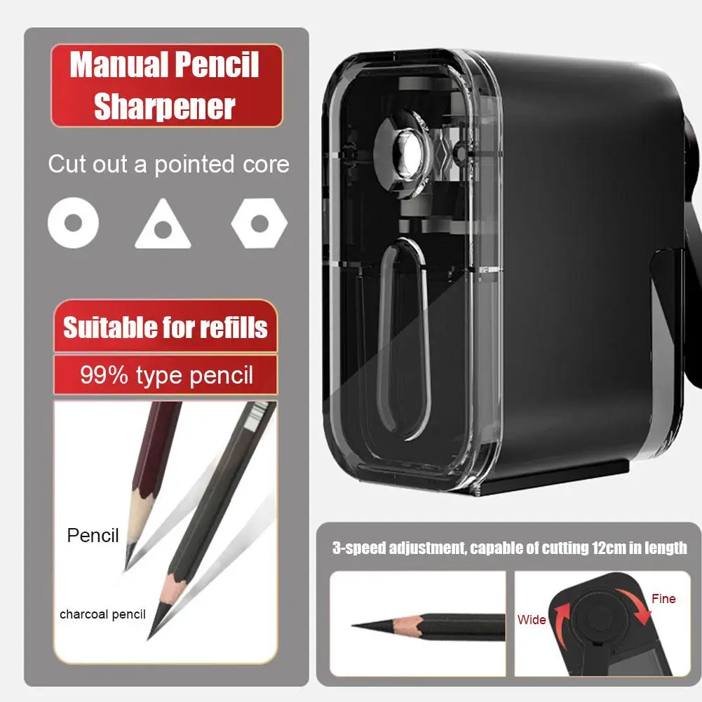 

Manual Pencil Sharpener For Art Students,suitable 6-8mm Sketching/charcoal/colored Rotary Pencil Sharpener Pencil Cutter Of O5d4