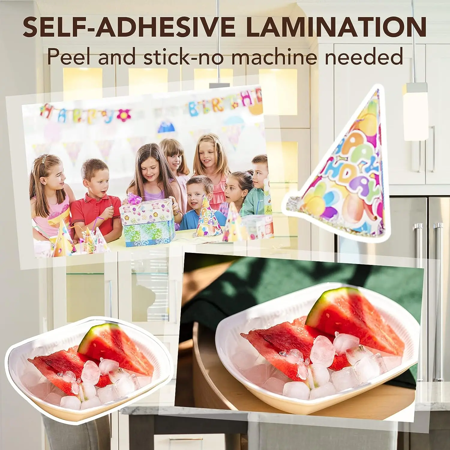 50 PCS Self-Adhesive Laminating Sheets, 2.9 x 4.1 Inches Clear TransparentLaminating Sheets No Machine Needed 6