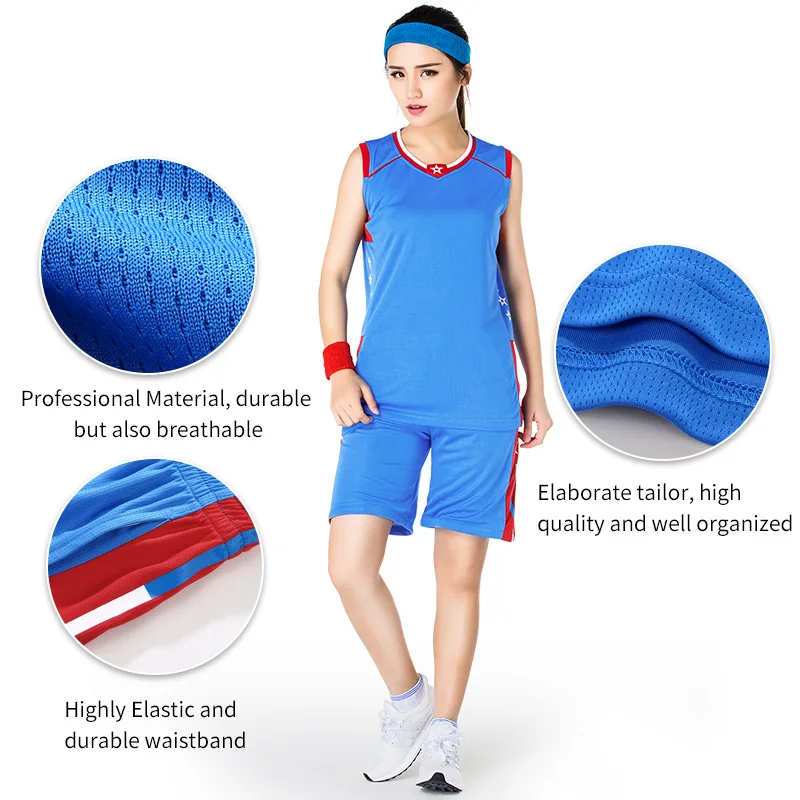 Girls Basketball Jersey Personalized Customize With Numbers Design Colorful Red Sportswear Youth Womens Basketball Uniforms Sets