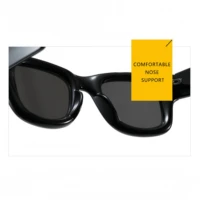 Lunettes de soleil carrées de style coréen pour hommes et femmes, nouveau modèle pour visages ronds, font paraître le visage plus petit 5