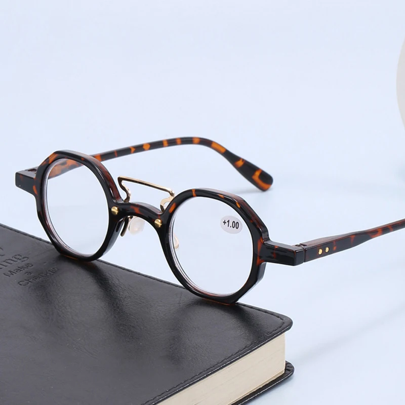 

Retro Literary Round Frame Reading Glasses Fashion High Definition Presbyopia Eyeglasses For Women And Men Diopter +1.0 To +4.0