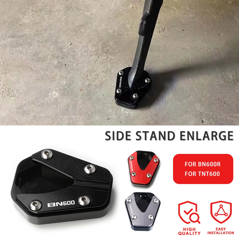 

For Benelli BN600R TNT600 2020 2021 2022 2023 Motorcycle CNC Aluminium Accessories Kickstand Side Stand Enlarger Pad Plate
