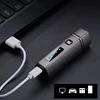 New 2025 touch sensitive metal outdoor windproof Type-C rechargeable portable turbo three torch blue flame jet gas lighter 3