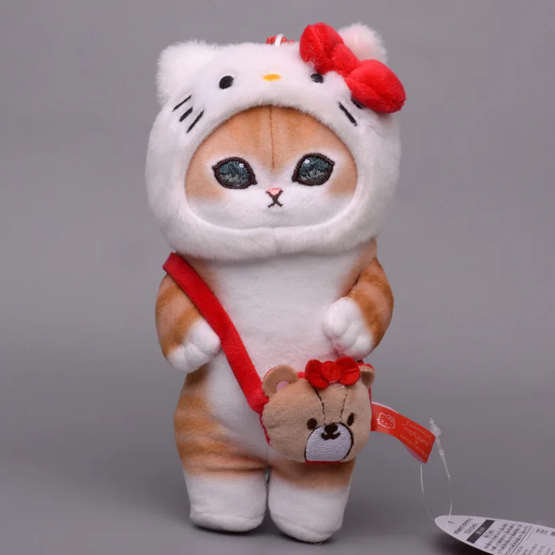 18cm Sanrio Kulomi Melody Jade Gui Dog Plush Pendant Keychain Japanese Cute Shark Cat Decorative Pendant Gifts to Girls 6