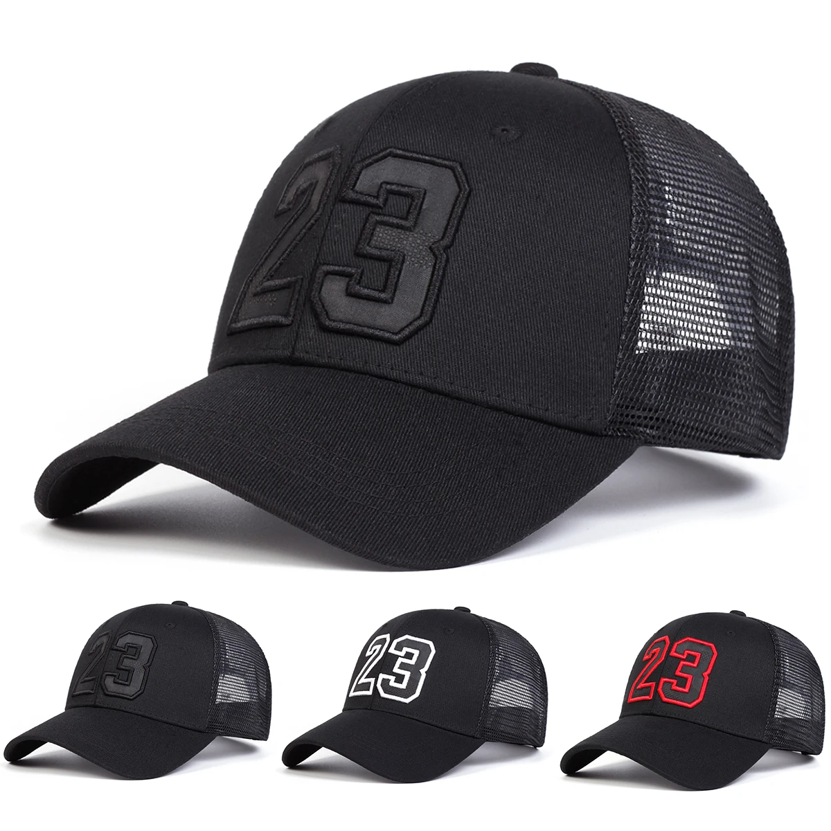 Unisex 23 Embroidery Baseball Net Caps Hip Hop Cap Spring