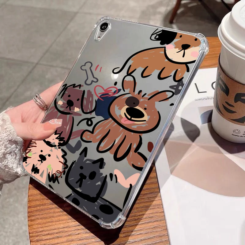 Capa Engraçada do Cão Graffiti para Samsung Galaxy Tab s9 fe Plus Funda à Prova de Choque para Tab s7 fe s8 s6 Lite a7 a8 a9 Plus