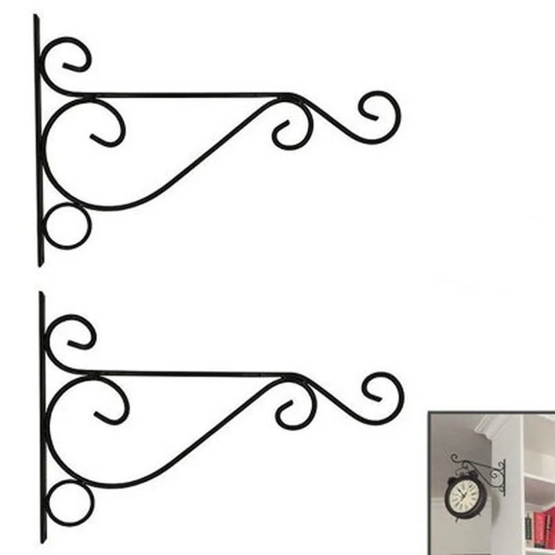 1PCS Iron Wall Hanging Rack Flower Hook Bracket Hanger Art Plant Holder
