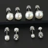 Pearl Stud Earrings For Women Claw Pearl Screw Stainless Steel Back Fashion Jewelry Accessories Party Gift Wholesale 2