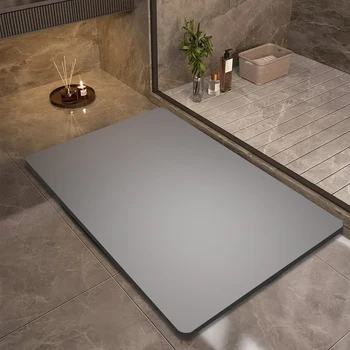 Tappetino antiscivolo per bagno in fango diatomea tinta unita, porta della doccia, tappetino assorbente per piedi, tappetino per WC resistente allo sporco 1