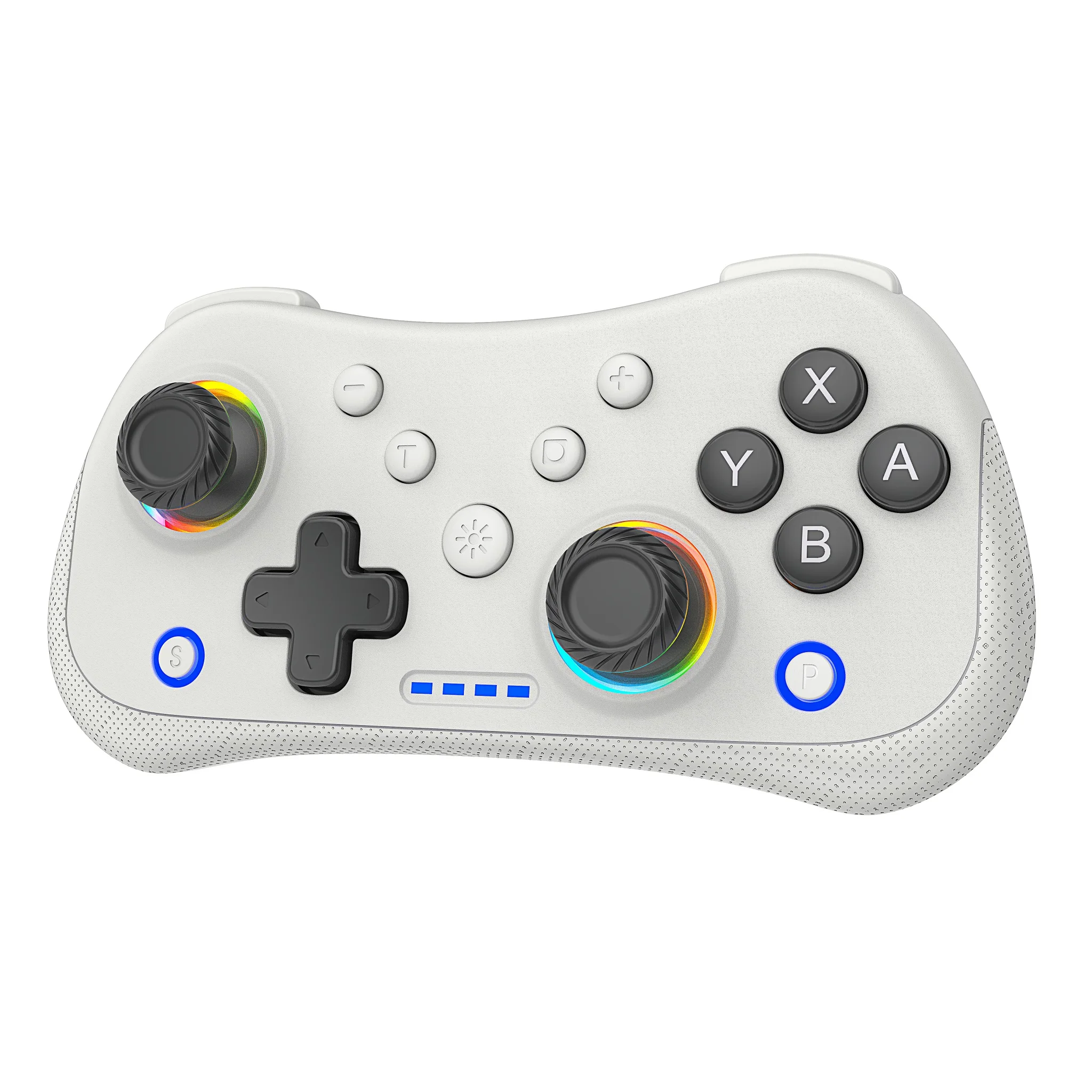 Multifunktionales kabelloses Game-MINI-Gamepad für Switch mit RGB-Lichtern und Hall-Rocker, unterstützt Burst-Funktion