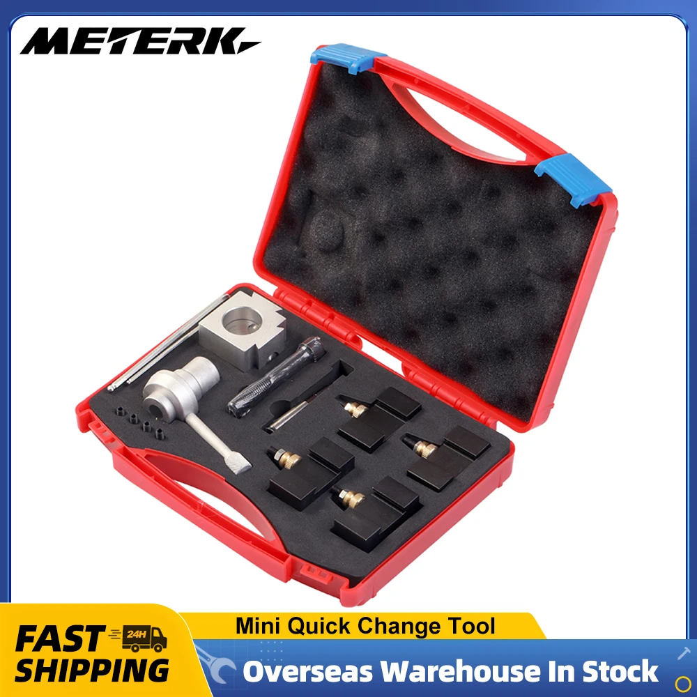 

Mini Quick Change Tool Lathe Tool Holder Post Cutter Holder Screw Kit Set Boring Bar Turning Facing Holder Wrench