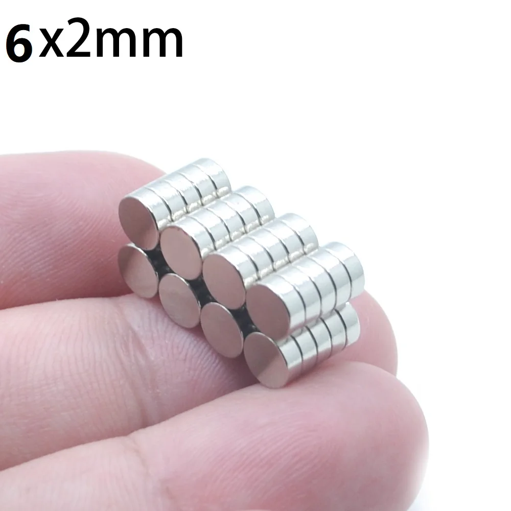 100-Piece Set of Strong Round Magnets for Fridge, DIY, Building, Craft, and Education