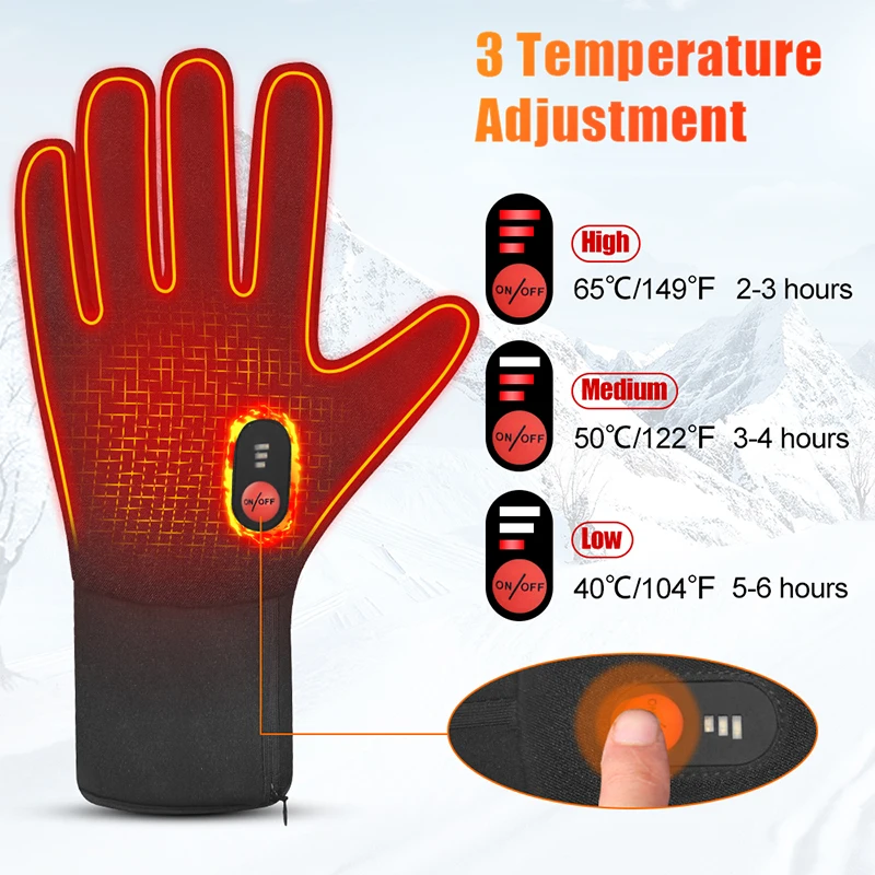 Savior Heat Rechargeable Battery Heated Gloves With Electric Heating