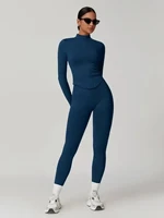 Zipper Stand Collor Jacket Women Crop Tops Yoga Solid Sports Top Long Sleeve Running Sexy Quick Dry Fitness Gym Sport Wear - Image 5