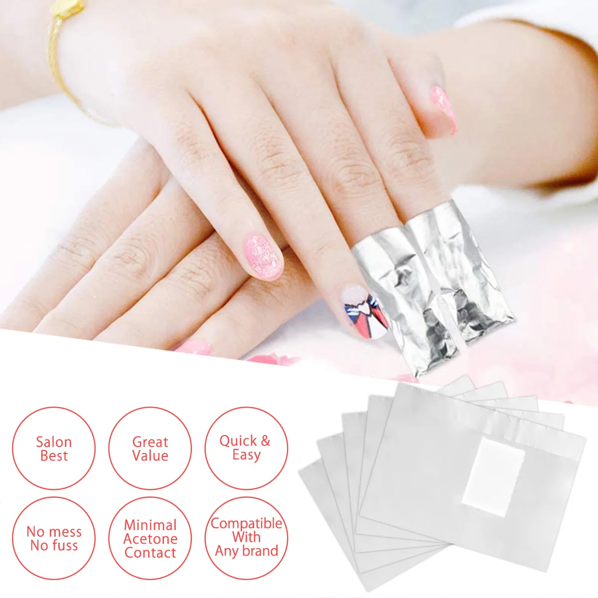 500Pcs Nail Polish Removal Wraps